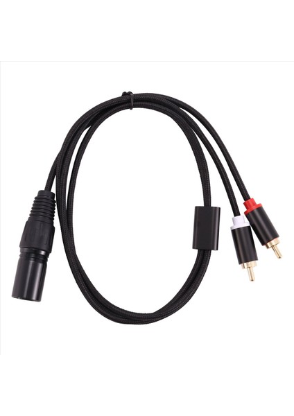 Xlr - Çift Rca Audio Kablosu A1 Xlr Erkek 3 Pin - Çift Rca Erkek Fişi Stereo Ses Kablosu Amplifikatör Karıştırma Av Kablosu 1m (Yurt Dışından)