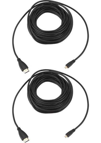 2pcs 10M HDMI Erkek-Mikro-Hdmı Erkek Hd Video Dönüştürme Hattı (Yurt Dışından)