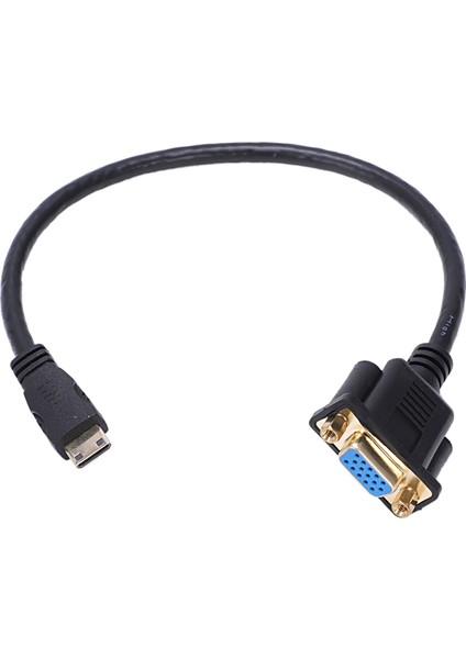 Mini HDMI - VGA M/f Konektör Kablo Adaptör Dönüştürücü 0 3m 1ft (Yurt Dışından)