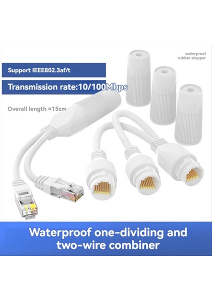 Güvenlik Kamera Yükleme Için Poe Splitter 2&#39 Si 1 Arada Kablo Konektörü Üç Yönlü Konektör (Yurt Dışından) modelleri