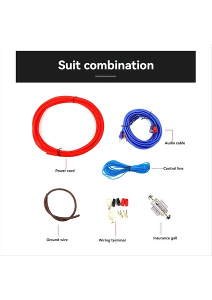 8ga Güç Kablosu Subwoofer Hoparlör Araç Sesli Kablo Kablo Amplifikatörü Rca Güç Kablosu Sigorta Kiti (Yurt Dışından) fiyatları