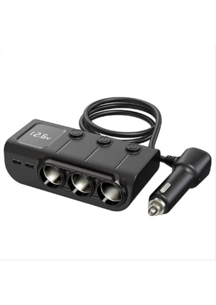 Araç Şarj Cihazı Sokatörü 3 Type-C Pd 36W 3 USB Hızlı Şarj Anahtarı 120W Yüksek Güçlü Adaptör (Yurt Dışından) fiyatları