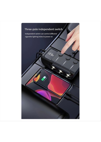 Araç Şarj Cihazı Sokatörü 3 Type-C Pd 36W 3 USB Hızlı Şarj Anahtarı 120W Yüksek Güçlü Adaptör (Yurt Dışından) fırsatları