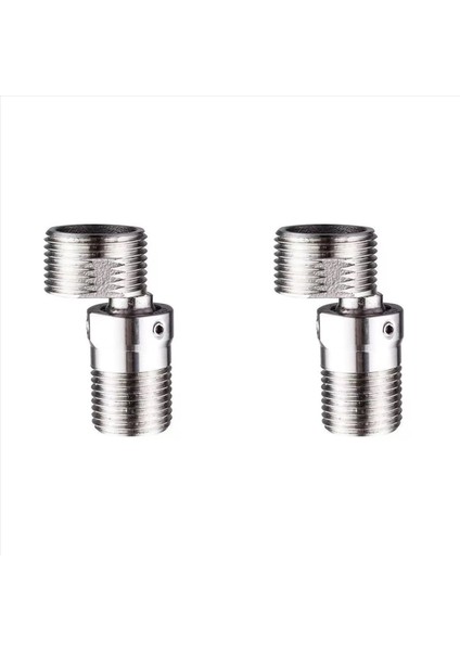 2x Yeni Açılı Kavisli Ayak 360° Dönebilen Açı Ayarı Eksantrik Vidalı Köşe Duvara Monte Duş Bataryası Adaptörü (Yurt Dışından)