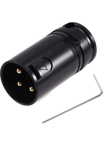 Erkek - Erkek Kompakt Xlr Mikrofon Lehim Adaptörü 3 Pin Siyah Kabuk Xlr Lehim Konnektörü Erkek (Yurt Dışından)