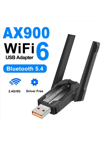 2x AX900 USB Wifi6 Adaptörü 2 4g/5 Ghz Bluetooth5 4 900 Mbps USB Dongle Kablosuz Wlan Alıcısı Win7/10/11(32/64 Bit) (Yurt Dışından) fiyatları