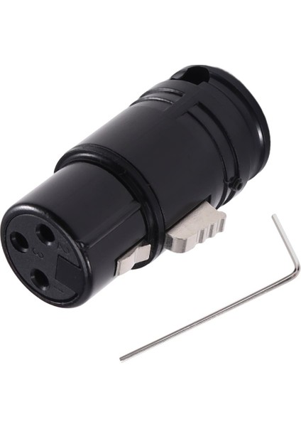 Dişi - Dişi Kompakt Xlr Mikrofon Lehim Adaptörü 3 Pin Siyah Kabuk Xlr Lehim Konnektörü Dişi (Yurt Dışından)
