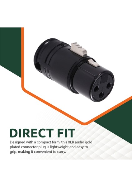 Dişi - Dişi Kompakt Xlr Mikrofon Lehim Adaptörü 3 Pin Siyah Kabuk Xlr Lehim Konnektörü Dişi (Yurt Dışından) fırsatları