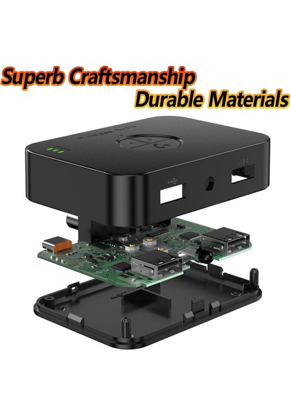 Bluetooth 5.4 Ev Stereo Için Alıcı, Hıfı Müzik Akışı Için Ses Adaptörü, Kablolu Hoparlörler, USB Flash, Aux 3.5 mm ile (Yurt Dışından) fiyatları