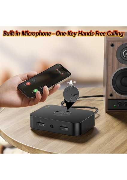 Bluetooth 5.4 Ev Stereo Için Alıcı, Hıfı Müzik Akışı Için Ses Adaptörü, Kablolu Hoparlörler, USB Flash, Aux 3.5 mm ile (Yurt Dışından) fırsatları