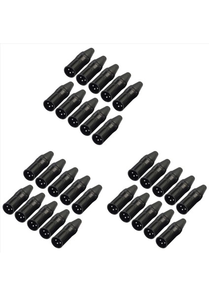 30 Adet Dıy 3pin Xlr Adaptör Soketi Xlr Havacılık Konektörü Kaynak Kafası Mikrofon Kablosu Konektörü (Erkek) (Yurt Dışından)