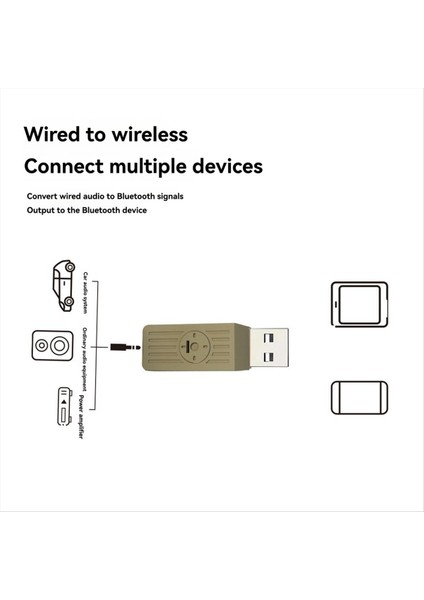 Kablosuz Araba 5.3 Bluetooth Alıcı Aux Kayıpsız Ses Adaptör Arabası USB Telefon Dönüştürücü (Yurt Dışından) indirimleri