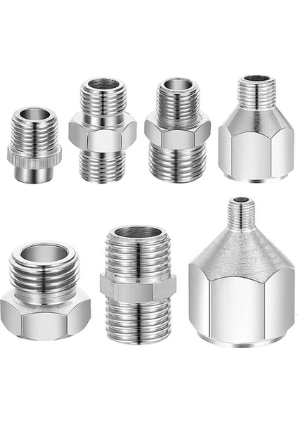 7 Adet Airbrush Adaptörü Airbrush Uydurma Airbrush Konnektör Kiti Airbrush Hava Kompresörü Için Dişli Fiş (Yurt Dışından)
