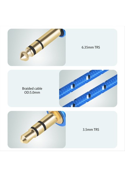 Mikser Amplifikatör Için 3 5 mm Ila 6 35MM Adaptör Aux Kablosu 3 5 Jaktan 6 5 Jack Aux Cabo Erkek Ila Erkek 300CM (Yurt Dışından) fırsatları