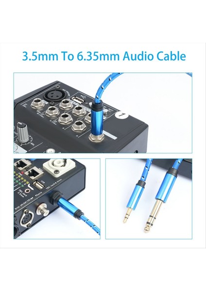 Mikser Amplifikatör Için 3 5 mm Ila 6 35MM Adaptör Aux Kablosu 3 5 Jaktan 6 5 Jack Aux Cabo Erkek Ila Erkek 300CM (Yurt Dışından) indirimleri