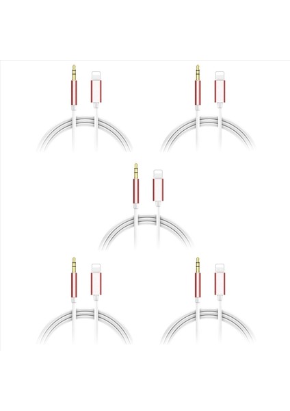 Iphone Aux Cord Aux Aux Kablosu Araba Apple Için Iphone5 ve Üst Modeller ve Ipad-Rose Gold Için 3 5 mm Aux Kablosu (Yurt Dışından)