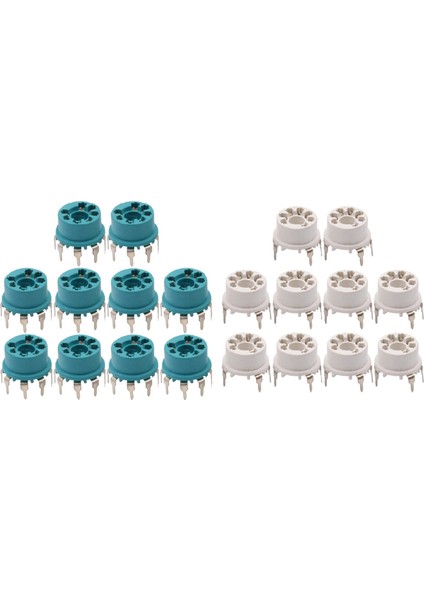 20 Pcs 7pin Vakum Tüp Soket Valf B &amp W 6j1 6z4 6x4 12A6 6AT6 6bk6 12AV6 6AQ6 6j5 10 Pcs Mavi ve 10 Pcs Beyaz (Yurt Dışından)
