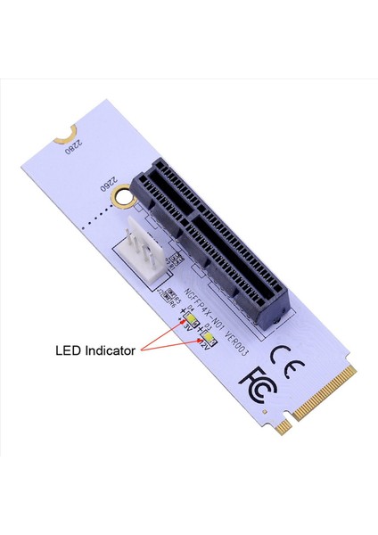 6x Ngff M 2-Pcı-E 4x Yükseltici Kartı M2 Anahtar M-Pcıe X4 Adaptör Eth Bitcoin Madenciliği Için LED Voltaj Göstergesi (Yurt Dışından) fırsatları