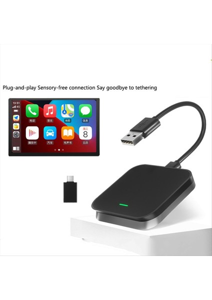 Apple Carplay Adaptör Arabası Için Kablosuz Akıllı Aibox Box Araç Bağlantı Bağlantısı Çok Fonksiyonlu Adaptör Gri B (Yurt Dışından) fırsatları