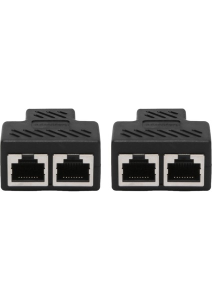 2 Bağlantı Noktası RJ45 Ayrıştırıcı Adaptör Lan Ağı Ethernet Extender Konektör Fişi Lot 2 Pcs (Yurt Dışından)
