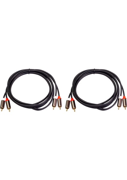 2x 2rca Ila 2 Rca Erkek Altın Kaplamalı Ses Kablosu Rca Ses Kablosu 1m Ev Sineması DVD Tv CD Amplifikatör Rezonans Kutusu (Yurt Dışından)