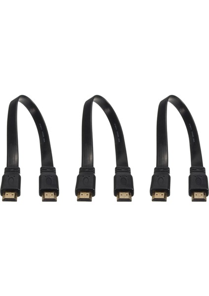 3x Kısa HDMI Erkek - Erkek Fiş Fakla Kablo Kablosu Sesli Video Için Tam Hd Hdtv Tv Ps3 (Yurt Dışından)