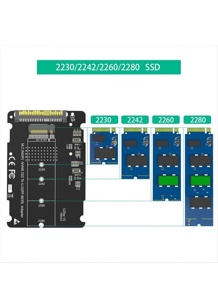 2&#39 Si 1 Arada M 2 Nvme Pcı-E / Ngff Sata Ssd-U 2 SFF-8639 Masaüstü Pc Için Combo Adaptörü (Yurt Dışından) indirimleri