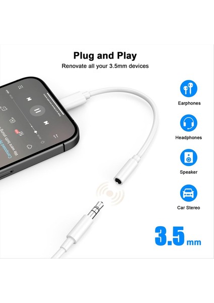 3 Paket USB C Ila 3 5 mm Kulaklık Jak Adaptörü 3 5mm Kulaklık Ses Aux Aux Adaptörü Dongle iPhone 15 Için Uyumlu (Yurt Dışından) fiyatları