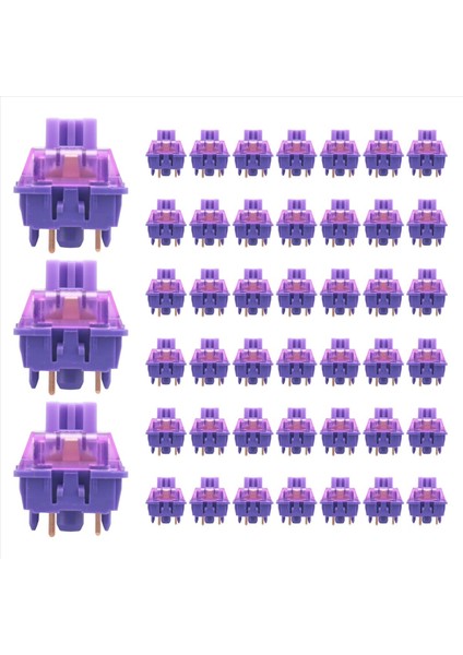 45PCS V3 Pro Lavanta Mor Anahtarlar 5 Pin 40GF Dokunma Anahtarı Mx Mekanik Klavye ile Uyumlu (Yurt Dışından)