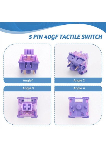 45PCS V3 Pro Lavanta Mor Anahtarlar 5 Pin 40GF Dokunma Anahtarı Mx Mekanik Klavye ile Uyumlu (Yurt Dışından) indirimleri