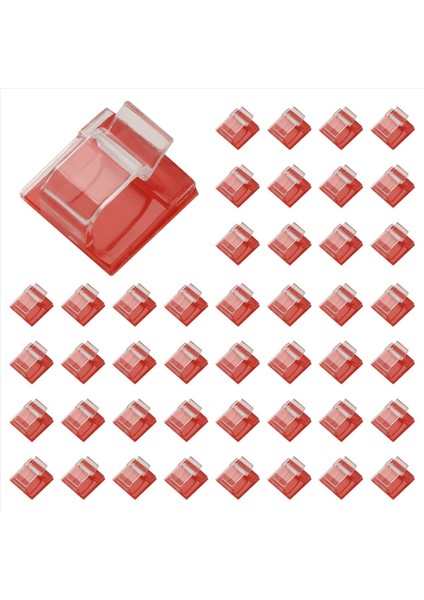 50 Adet Kendi Yapışkan Kablo Tutucusu Kablo Kelepçeleri Kablo Klipsleri Şarj Kabloları Için Kablo Yönetimi Organizatörü (Şeffaf) (Yurt Dışından)