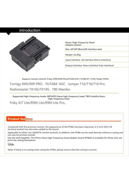 Jr Girişi/nano Çıkışı Desteklenen Mikro Tipten Nano Modüle Adaptör Frsky Futaba Jumper Radiomaster Tbs Uzaktan Kumanda (Yurt Dışından) indirimleri