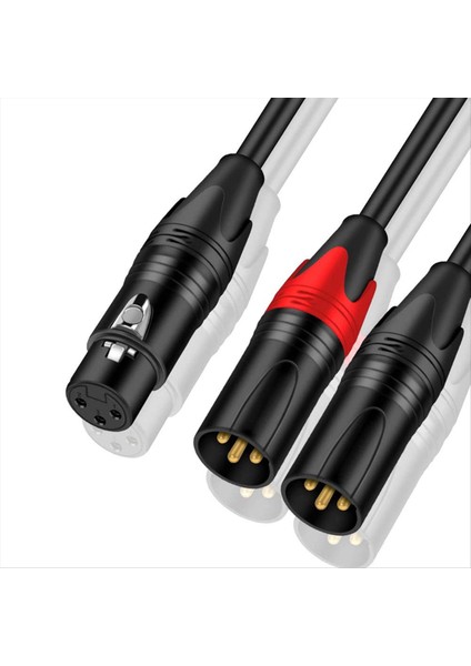 Xlr-Xlr Y-Sprıtter Kablosu Dengeli Xlr Kadın-Çift Xlr Erkek Ses Mikrofon Adaptörü 2 Xlr-Xlr Ses Adaptörü B (Yurt Dışından)