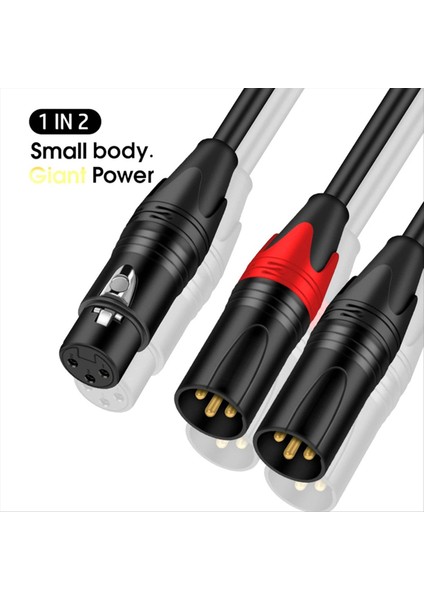 Xlr-Xlr Y-Sprıtter Kablosu Dengeli Xlr Kadın-Çift Xlr Erkek Ses Mikrofon Adaptörü 2 Xlr-Xlr Ses Adaptörü B (Yurt Dışından) fiyatları
