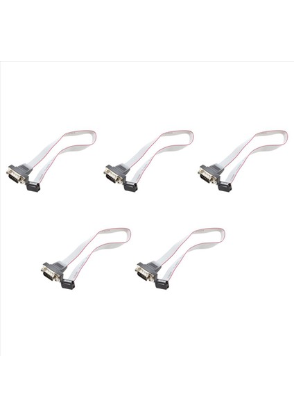 5x Db9 RS232 Ila 10 Pin Şerit Kablo Konektörü Adaptörü (Yurt Dışından)