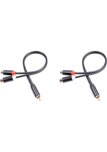 2x Rca Erkek Kablosu - 2rca Dişi Ses Kablosu 2 Rca Erkek Ayırıcı Aux Kablosu Tv Pc DVD Hoparlör Ses Amplifikatörleri (Yurt Dışından) fiyatları