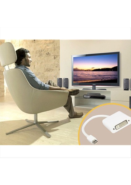 Mini Displayport Adaptörü Dvı, Çift Bağlantı Aktif Adaptör USB Gücü 2560X1600 Beyaz (Yurt Dışından) modelleri