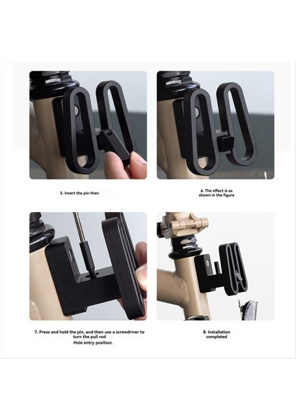 Brompton Bisiklet Ön Taşıyıcı Montaj Adaptör Bisiklet Aksesuarları Için Katlanır Bisiklet Ön Tag Taşıyıcı Blok Torba Braketi, A (Yurt Dışından) fiyatları