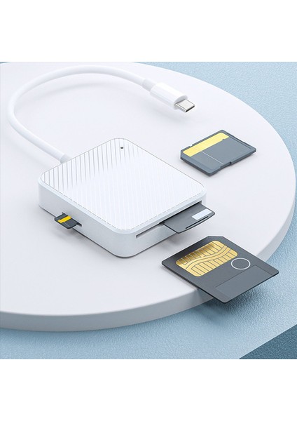 2x 4 In 1 Hafıza Kartı Okuyucu Adaptörü Tip C Usb-C Akıllı Medya Otg M2 Sd Sm Xd Kart Okuyucu Android Aksesuarları Için (Yurt Dışından) fırsatları