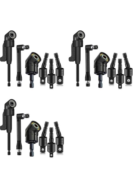 105° Açılı Matkap Adaptörü ve Darbeli Sınıf Soket Adaptörü ile 18 Adet Dik Açılı Matkap Ataşman Seti (Yurt Dışından)