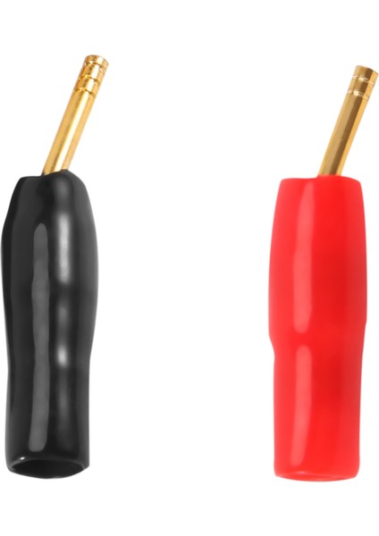 10 Çift 2mm Muz Fiş Pimi Vidalı Tip Ses Hoparlör Kablo Konektörü Bakır Altın Kaplama (Yurt Dışından)