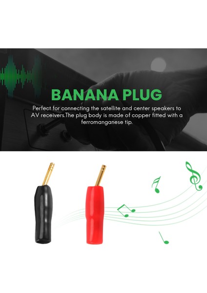 10 Çift 2mm Muz Fiş Pimi Vidalı Tip Ses Hoparlör Kablo Konektörü Bakır Altın Kaplama (Yurt Dışından) modelleri