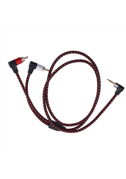 3x 90 Derece 3 5mm Erkek Ila 2 Rca Erkek Kablo Dik Açı Stereo Y Ayırıcı Kordon Mikrofon Kordon Takımı Dizüstü Bilgisayar 1m Için (Yurt Dışından) fiyatları