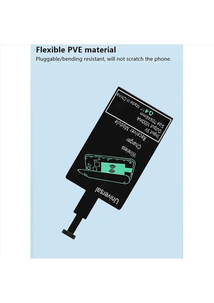 3x Hafif Kablosuz Şarj Alıcısı Evrensel Hızlı Kablosuz Şarj Adaptörü (Mikro USB A Için) (Yurt Dışından) modelleri