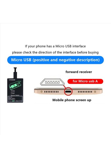 3x Hafif Kablosuz Şarj Alıcısı Evrensel Hızlı Kablosuz Şarj Adaptörü (Mikro USB A Için) (Yurt Dışından) indirimleri