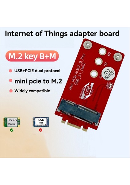 3g 4g 5g Gsm Lte Modülü Mini Pcıe Kablosuz Ağ Kartı Ngff M 2 Anahtar B + M Soket Kart Adaptörü (Yurt Dışından) fırsatları
