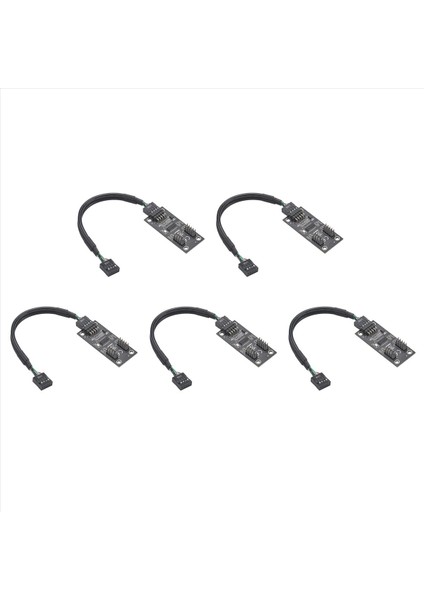 5x USB Hub USB Splitter Usb2 0 9pin Çift 9pin Hub Adaptörü Yükseltici Anakart USB 9pin Konnektör 1 Ila 2 Uzatma Kablosu (Yurt Dışından)