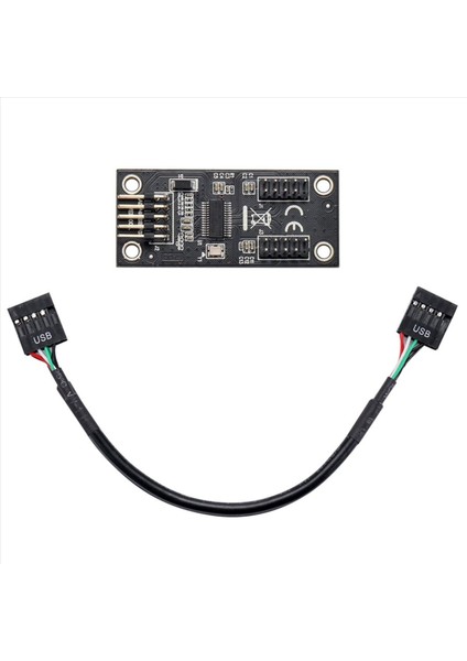 5x USB Hub USB Splitter Usb2 0 9pin Çift 9pin Hub Adaptörü Yükseltici Anakart USB 9pin Konnektör 1 Ila 2 Uzatma Kablosu (Yurt Dışından) fırsatları