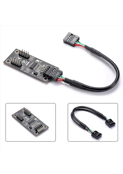 5x USB Hub USB Splitter Usb2 0 9pin Çift 9pin Hub Adaptörü Yükseltici Anakart USB 9pin Konnektör 1 Ila 2 Uzatma Kablosu (Yurt Dışından) indirimleri
