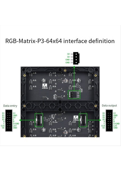 Raspberry Pi LED Dot Matrix Ekran Rgb Renk LED Uygulama Ekranı Parlaklık Ayarlanabilir HUB75 Arayüz Modülü Için Waveshare (Yurt Dışından) fiyatları